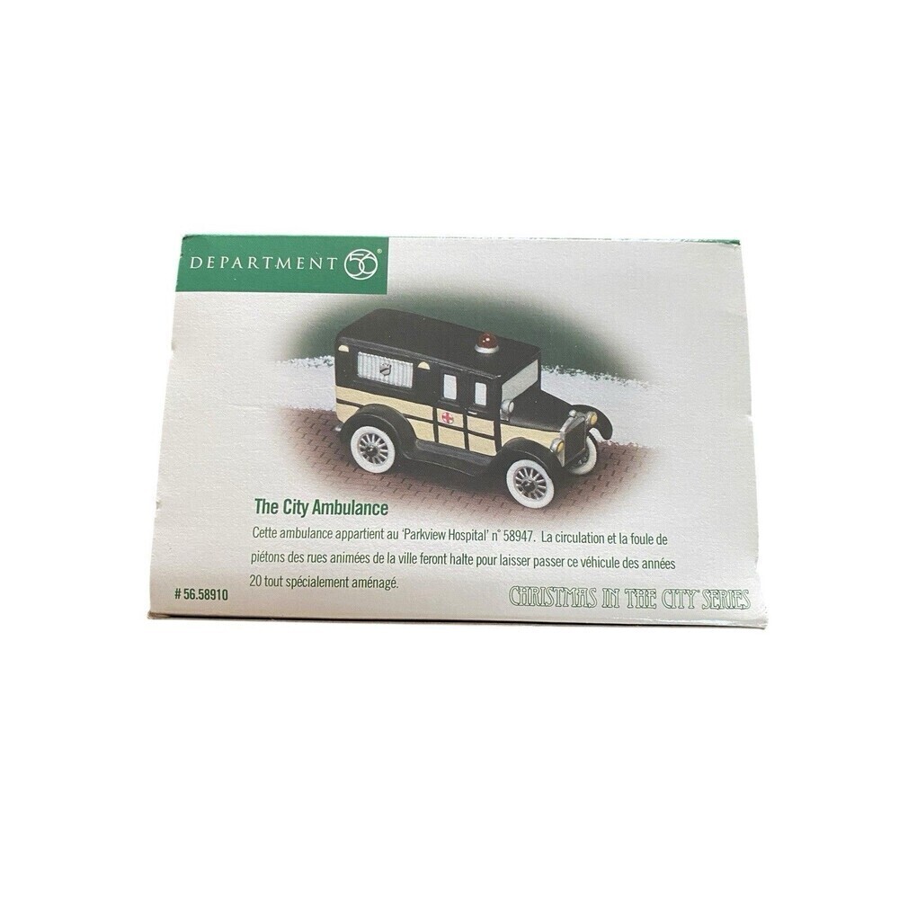 Dept 56 The City Ambulance Heritage Village #56.58910 NOS